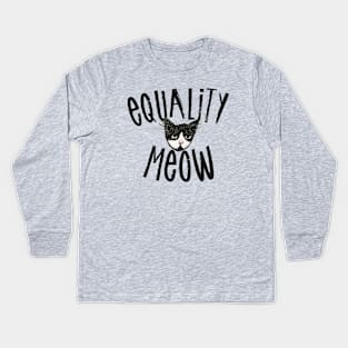 Equality Meow Kids Long Sleeve T-Shirt